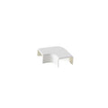 Codo plástico plano 90° 20x20mm blanco - DX0312
