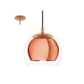 Colgante bronce c/vidrio transp. 1XE27 ROCAMAR - EG0304