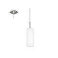 Colgante cilindro niquel/vidrio blanco 1XE27 TROY3 - EG0288