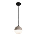 Colgante globo cemento y vidrio opal E27 Ø140mm - BA0246
