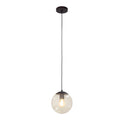 Colgante globo negro vidrio ámbar E27 Ø200mm - BM2010