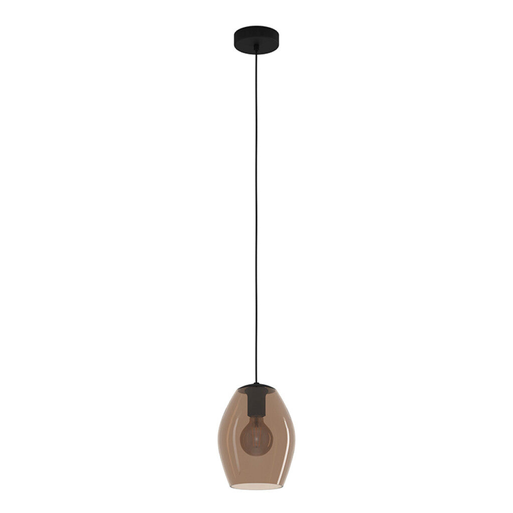 Colgante pantalla de vidrio marrón transparente - EG0160