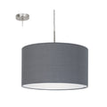 Colgante pantalla tela gris oscu 1XE27 Ø38 PASTERI - EG0251