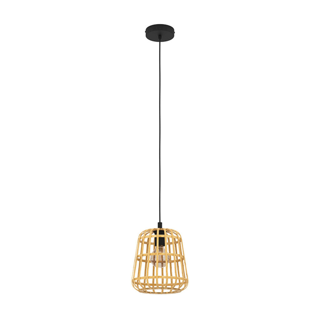 Colgante varillas madera 1xE27 Ø240mm MONTEZUELO - EG0876