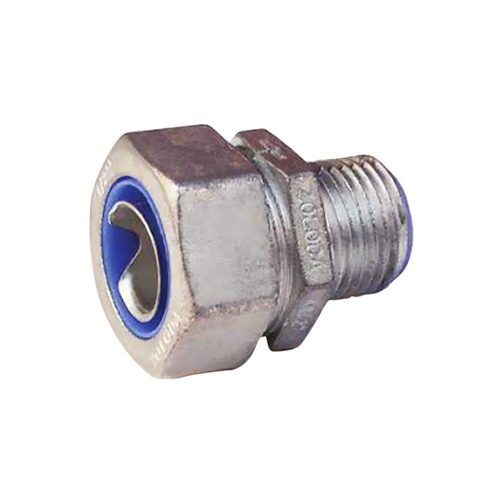 Conector recto Ø1" BSP p/caño acero flex. IP65 - ZO1820