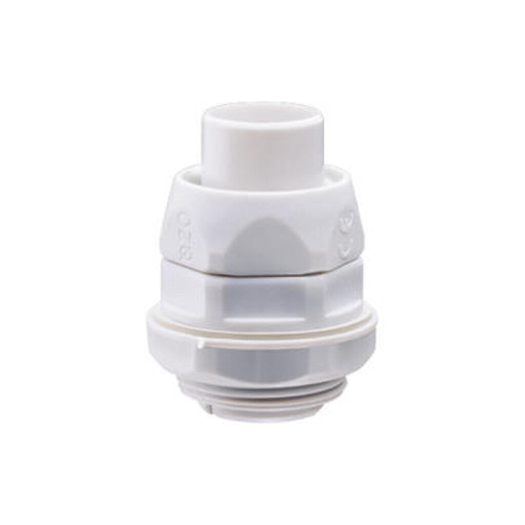 Conector recto IP54 para caño ø12mm gris RAL7035 - GD4012
