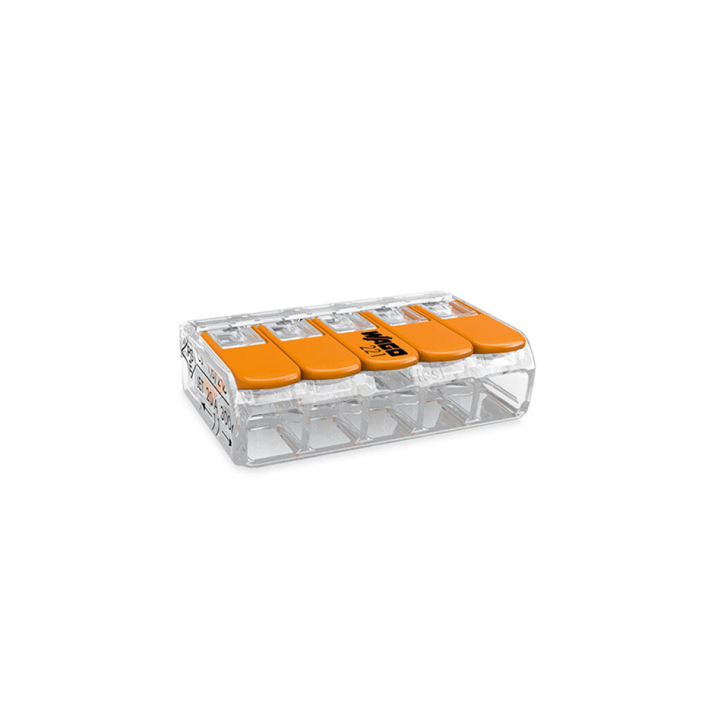 Conector transparente 0,2-4mm² cables 5 entradas - WG5000