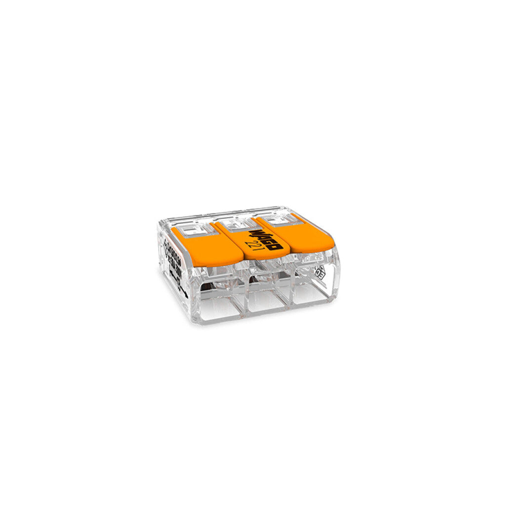 Conector transparente 0,5-6mm² cables 3 entradas - WG5035