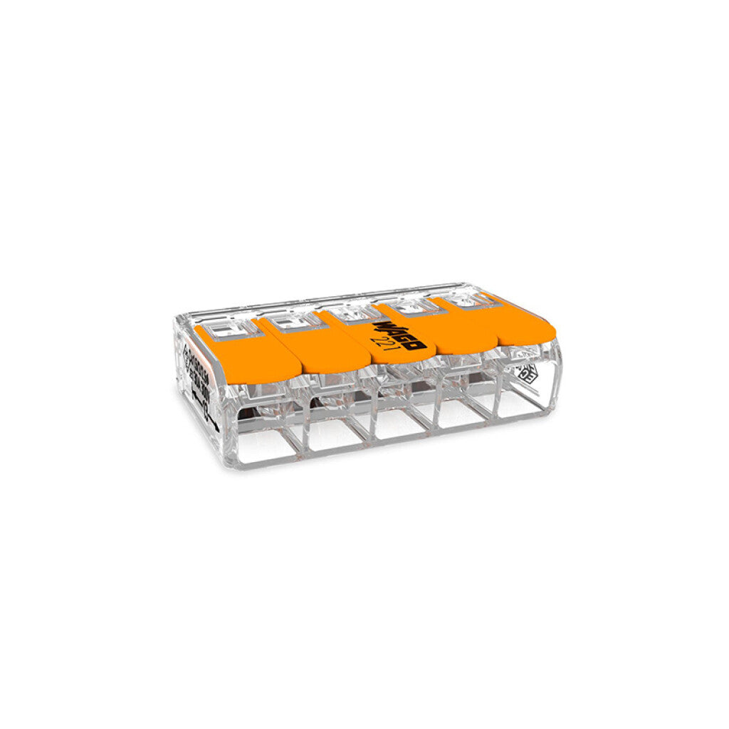 Conector transparente 0,5-6mm² cables 5 entradas - WG5030