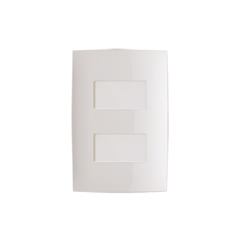 Conj. plaq. c/2 int. unipolares - Presta blanco - C51002