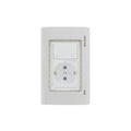 Conj. plaq. estanca con schucko y bipolar blanco - M47140