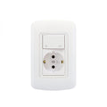 Conj. plaq. toma schuko c/ bipolar Atenea Plus - M47127