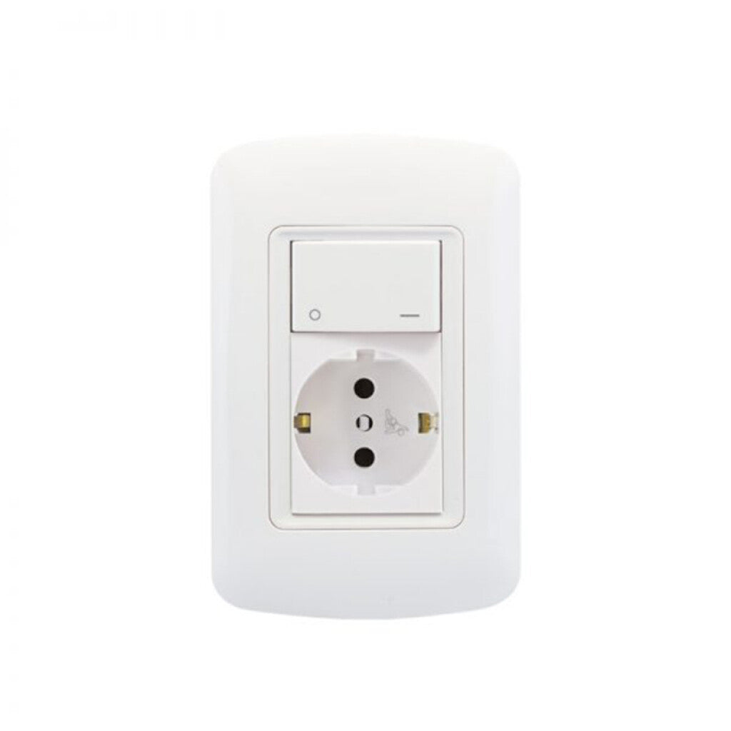 Conj. plaq. toma schuko c/ bipolar Atenea Plus - M47127