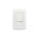 Conj. plaqueta c/int. unipolar blanco Atenea Plus - M47102
