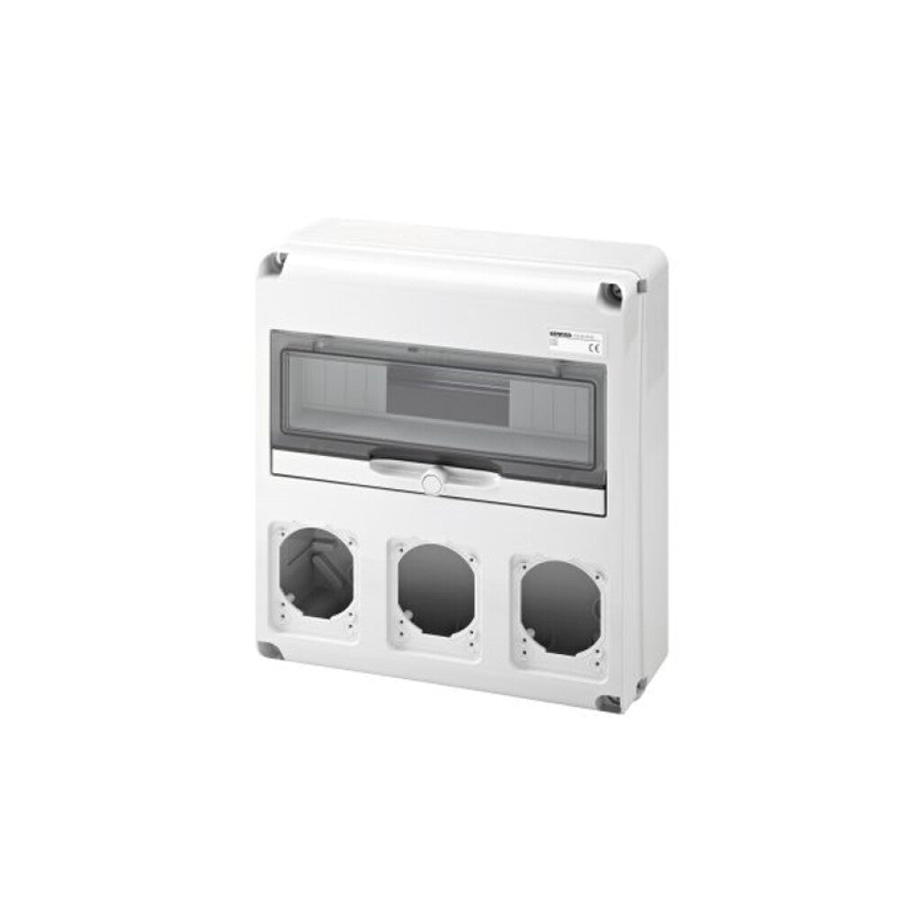 Cuadro con 14 mod. + 3 bases IP65, tapa ciega - GG8005