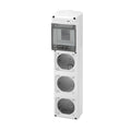 Cuadro din p/5 mód. din + 3 tomas industriales 16A - GG8001