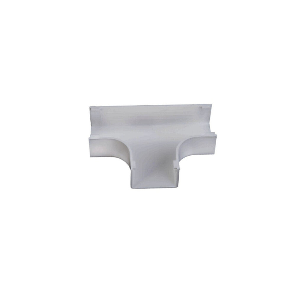 Derivación plástica tipo "T" 20x12mm color blanco - DX0416