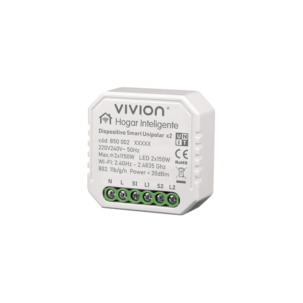 Dispositivo WIFI inteligente p/unipolar x 2 - 5A - C59531