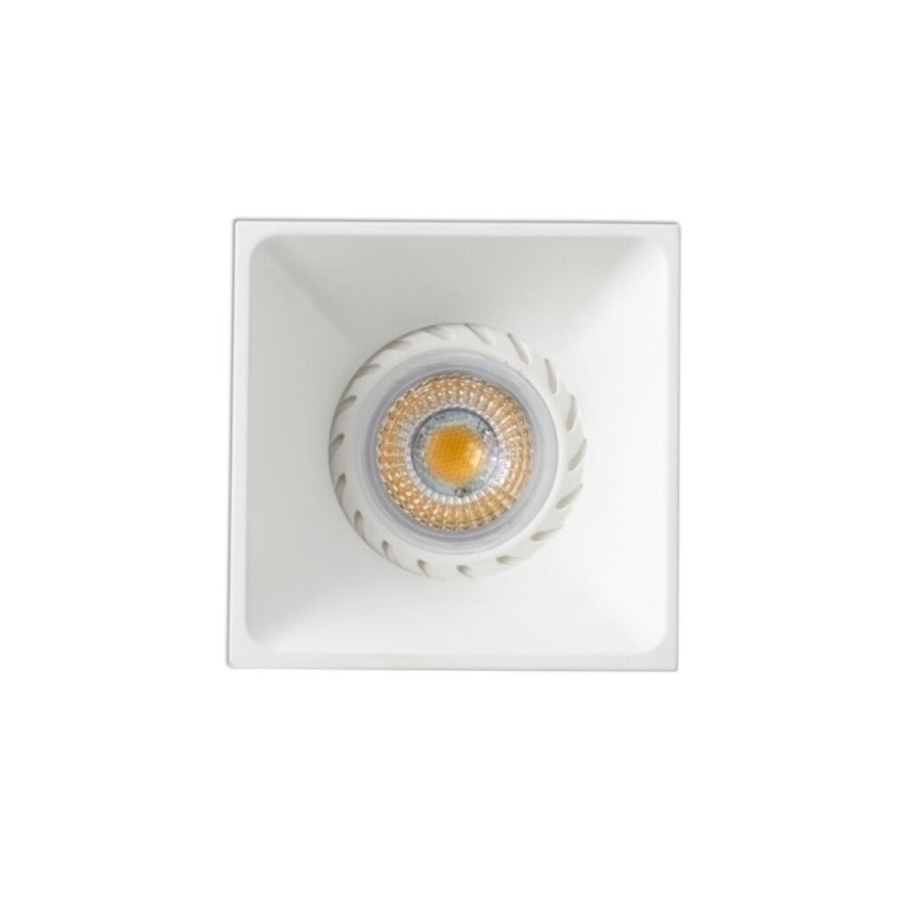 Downlight cuadrado aluminio blanco s/zoc 75mm - FA2050
