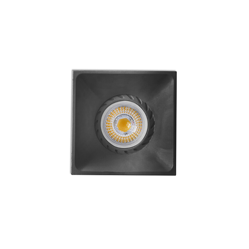 Downlight cuadrado aluminio negro s/zoc 75mm - FA2112