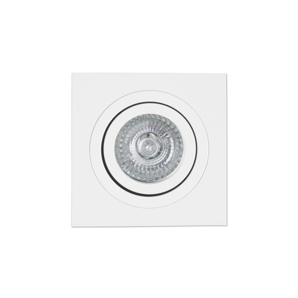 Downlight cuadrado blanco orientable s/zoc 92mm - FA2046