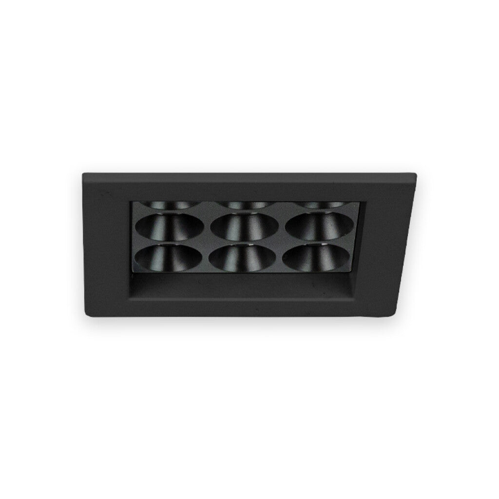 Downlight LED cuadrado ROMA 1 mód. negro 12W 3000K - MN0121