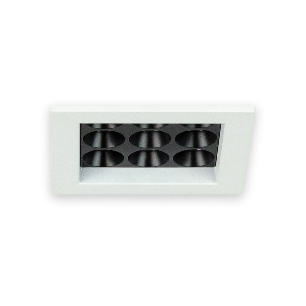 Downlight LED cuadrado ROMA 1mód. blanco 12W 3000K - MN0123