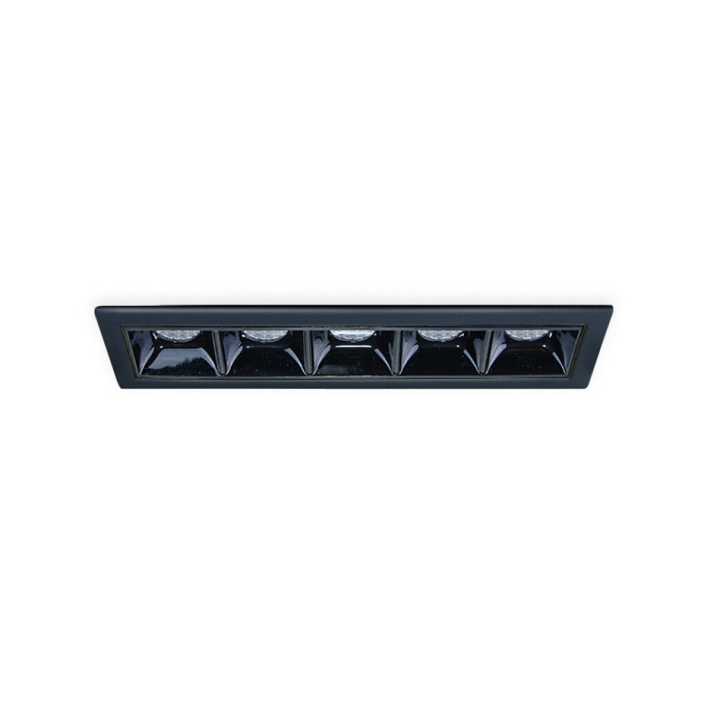 Downlight LONDON 5 módulos negro 40° 5x2,5W 3000K - MN0044