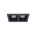 Downlight rectangular ZARA negro 2xGU10 (no inc.) - MN0017