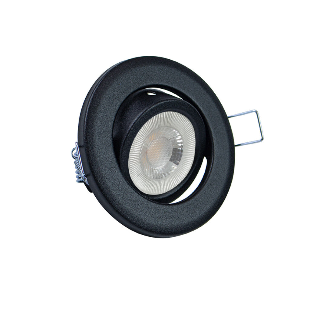 Downlight redondo BIG PLUTON negro GU10 no incl. - MN3006