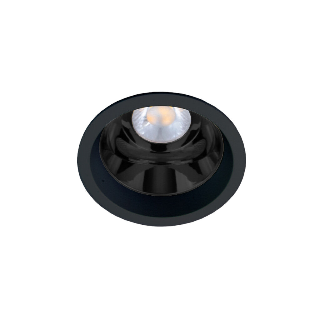 Downlight redondo ROUND 70 negro p/GU10 (no inc.) - MN0028