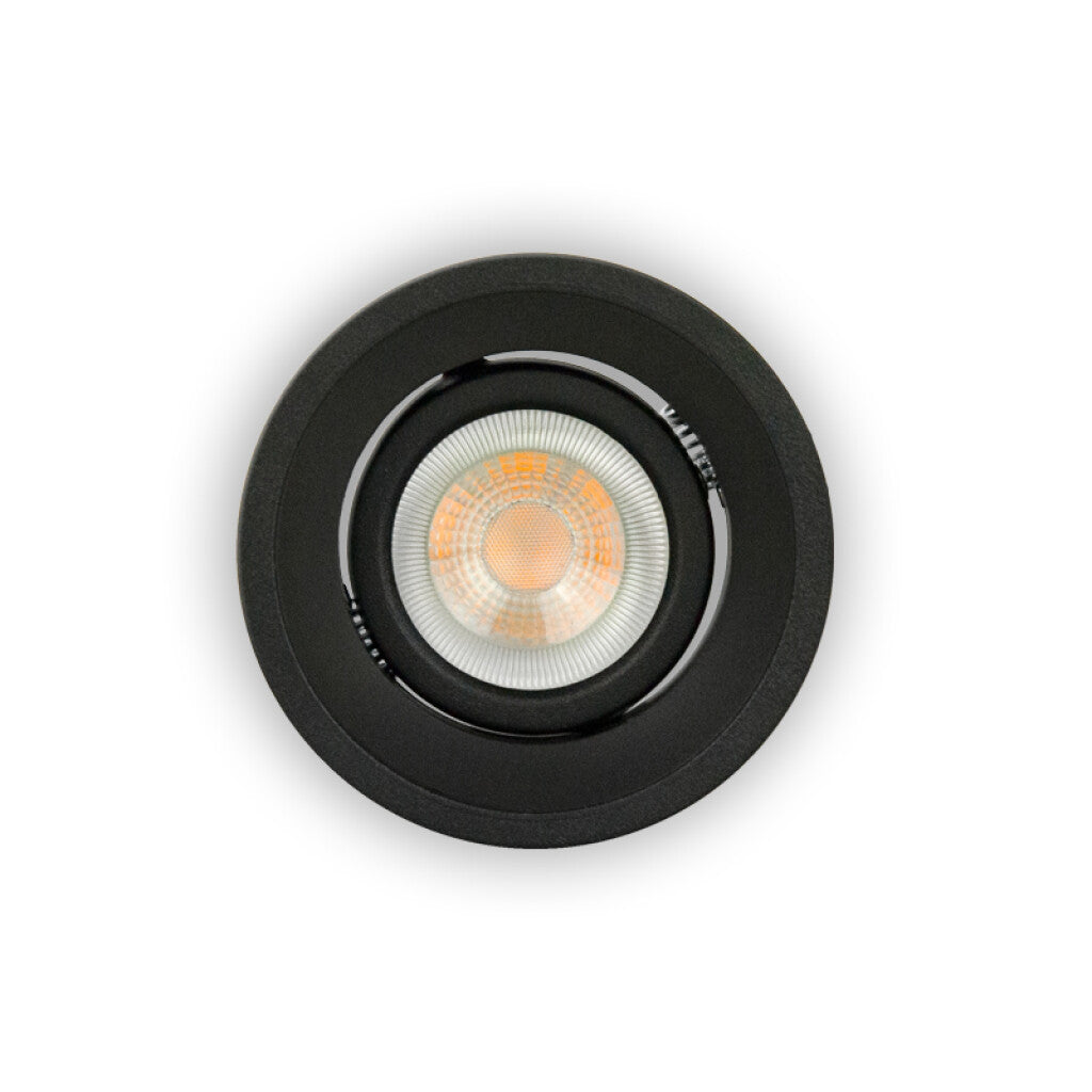 Downlight redondo VERFA móvil negro GU10 Ø86mm - MN3021