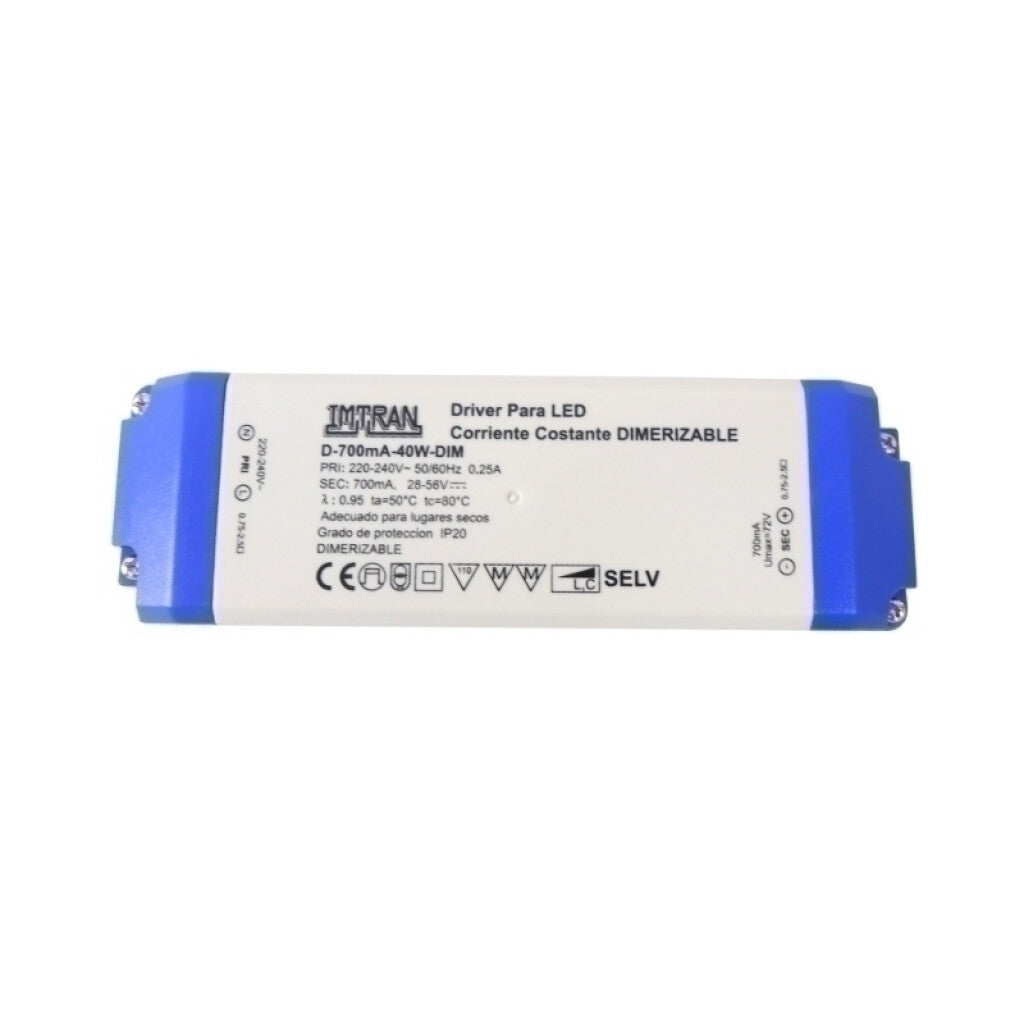 Driver electrónico 220-240VAC salida 12-48VDC 40W - LD0444