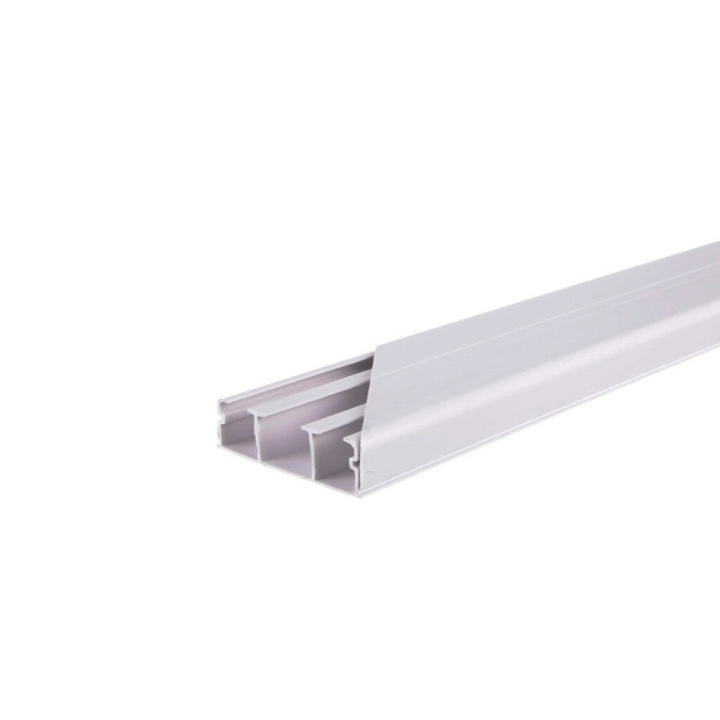 Ducto plástico blanco de 4 vías, 60x20mm, 2 mts. - ZO0790