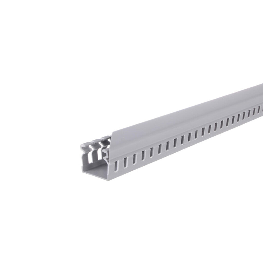 Ducto plástico ranurado gris para tablero 30x30mm - ZO1020