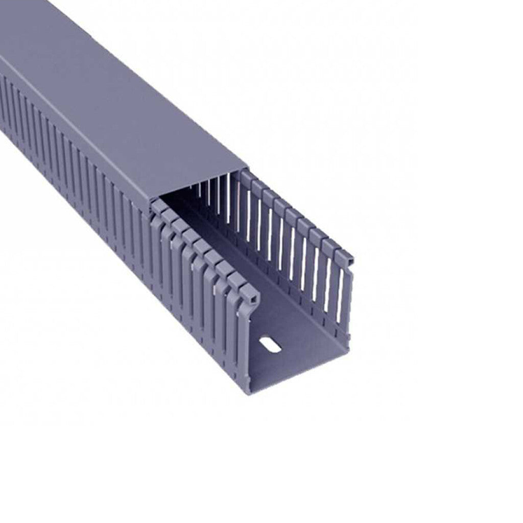 Ducto ranurado gris p/tablero 25x25mm - DX1020