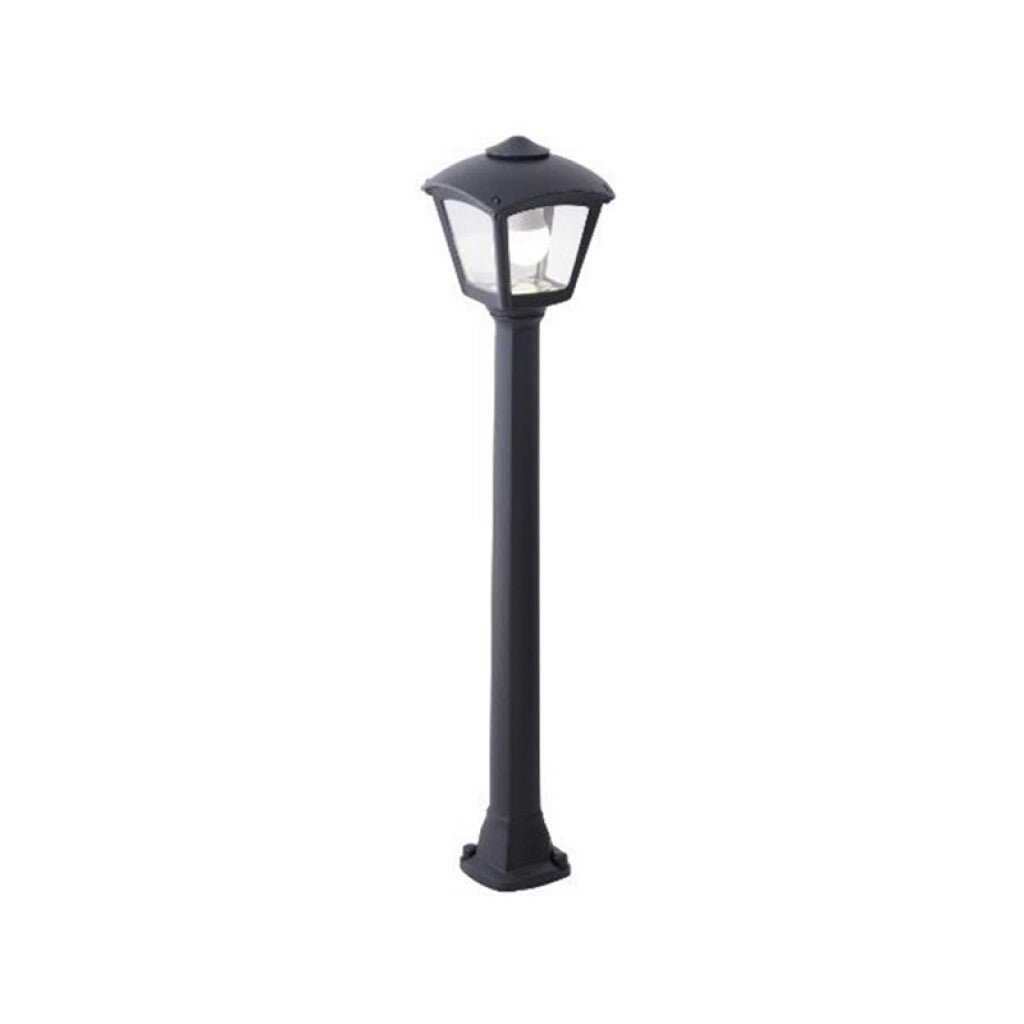 Farol c/ columna negro 6W IP55 E27 GIAFFA/ROBY - FL0588