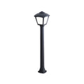 Farol c/columna opal negro 6W IP55 E27 GIAFFA/ROBY - FL0589