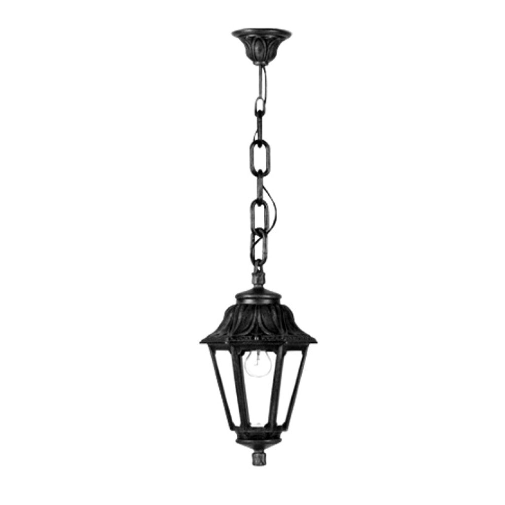 Farol colgante colonial negro IP55 E27 SICHEM/ANNA - FL0520