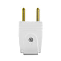 Ficha 2 polos s/tierra 10A, blanco - Molveno - M31158
