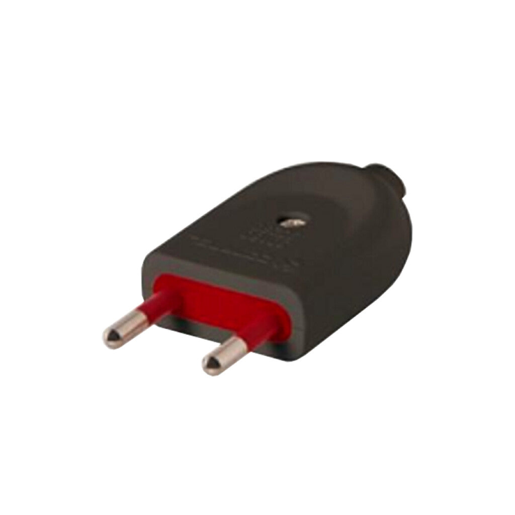 Ficha 2P sin tierra 10A negra - C84525