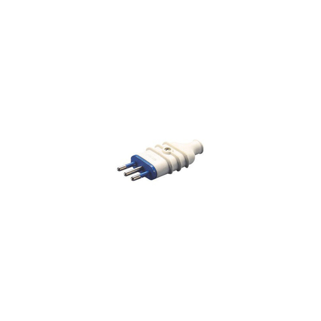 Ficha 3 en línea 10A 250Vac blanca - GC8003