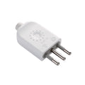 Ficha 3 en línea c/tierra 10A blanca - Electraline - M31153