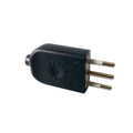 Ficha 3 en línea c/tierra 10A negra - Electraline - M31155