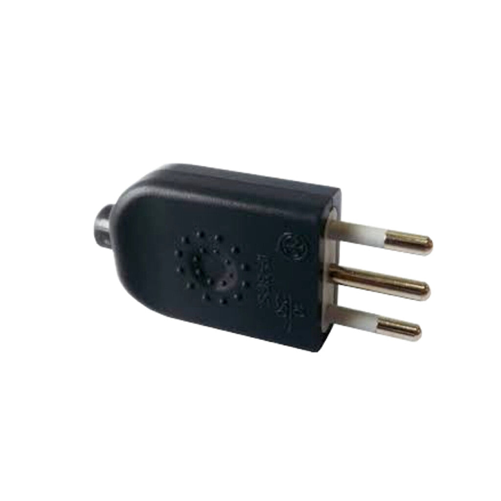Ficha 3 en línea c/tierra 10A negra - Electraline - M31155