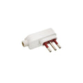Ficha 3 en línea c/tierra cable 90° blanca - C84510