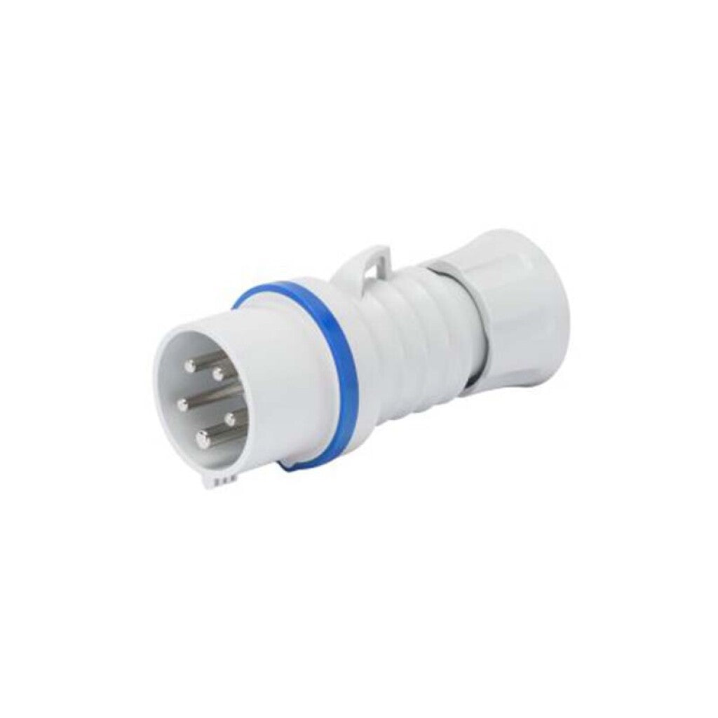 Ficha industrial 2P+T 32A 6HS 220V azul - GG0015FH