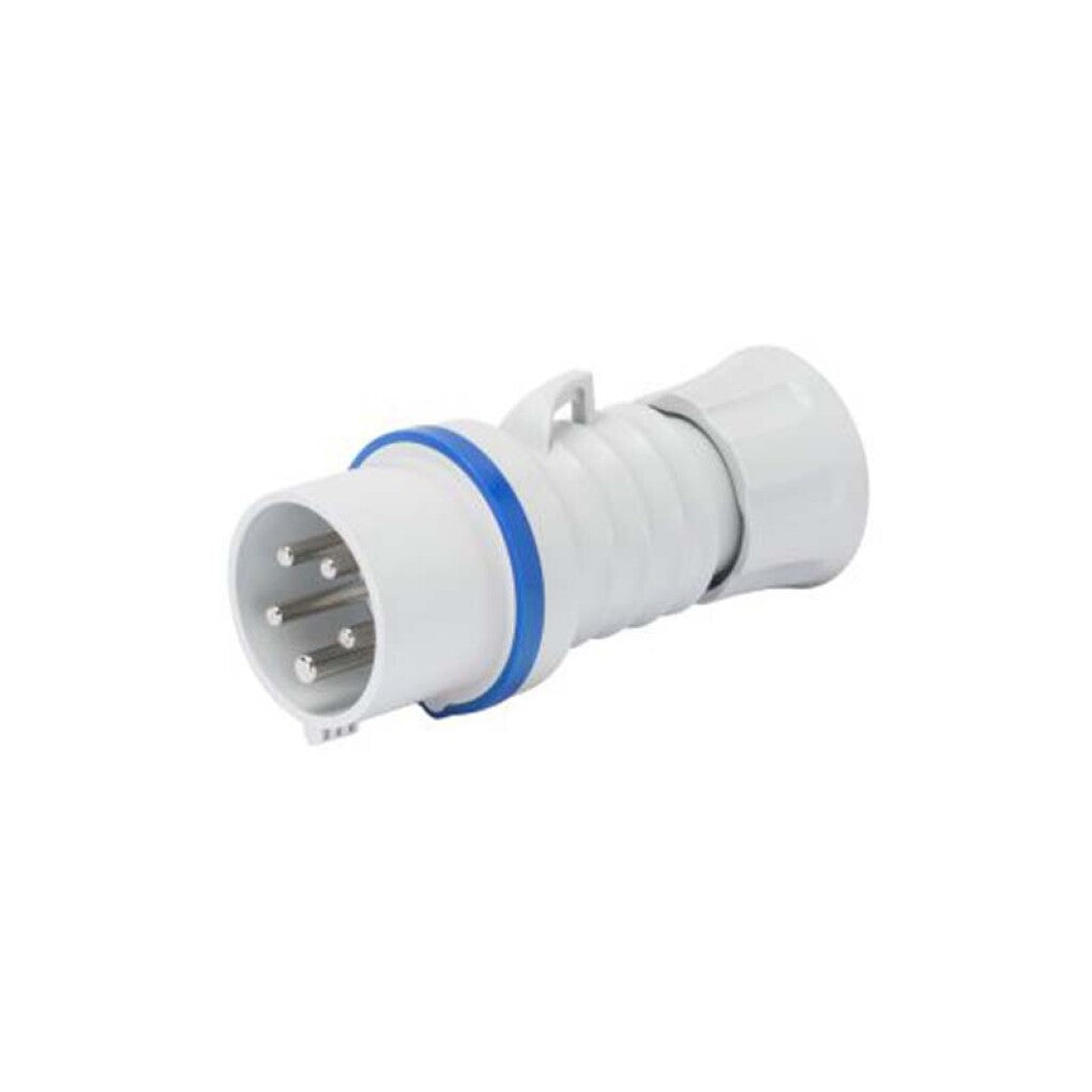 Ficha industrial 3P+T 32A 9HS 220V azul - GG0016FH