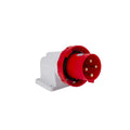 Ficha industrial 3P+T 63A 400V con base IP44 roja - GG0452