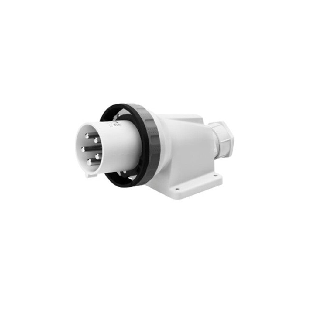 Ficha macho tipo industrial, 3P+T, 63A-500V, color negro - GG1454
